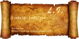 Ludvig Ivána névjegykártya